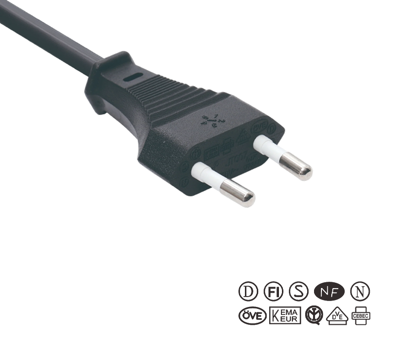 JT007/FY001 2,5 A 250 V europäischer Standard-Zwei-Pin-Stecker