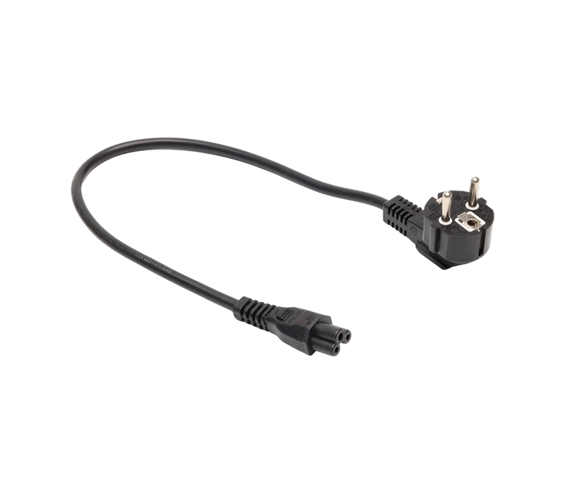 JT008/FY003+JT-ST2B/ST2B 16A 250V Dreipoliger 90-Grad-Winkelstecker nach europäischem Standard mit IEC-C5-Anschluss