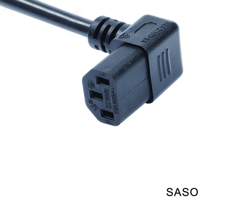 ST3WB IEC-Stecker, 90 Grad abgewinkelte Buchse, C13, entspricht den australischen Standards
