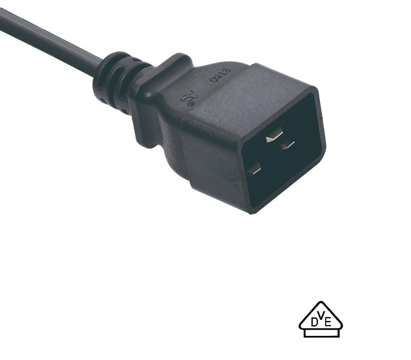 ST6D IEC-Stecker, Stecker C20, entspricht den deutschen Normen
