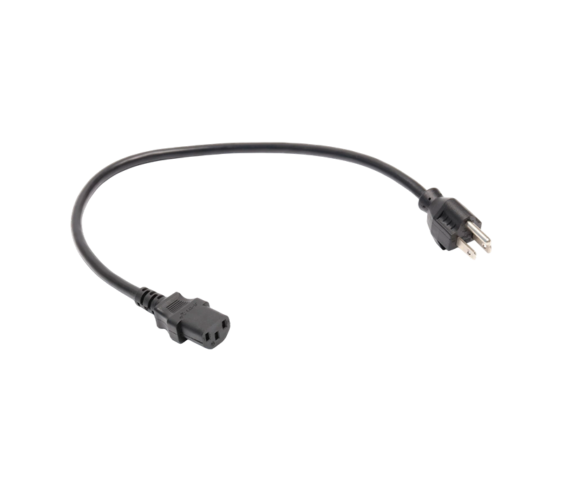 JT-3K+JT-ST3 15A 125V Dreipoliger US-Standardstecker mit Kabelklemme und IEC-Stecker C13