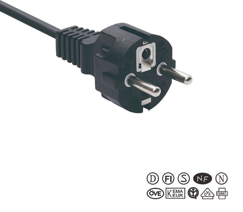 JT003-B/FY003-B 16A 250V Dreipoliger Stecker nach europäischem Standard