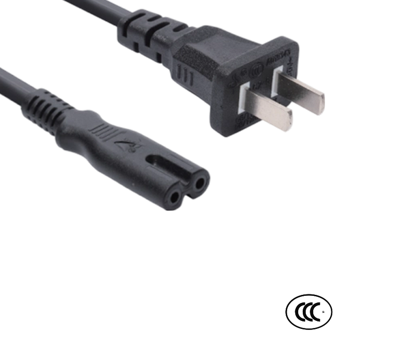 C2-6/10+ST2 10A 250V Zweipoliger China-Standardstecker mit IEC-Stecker C7