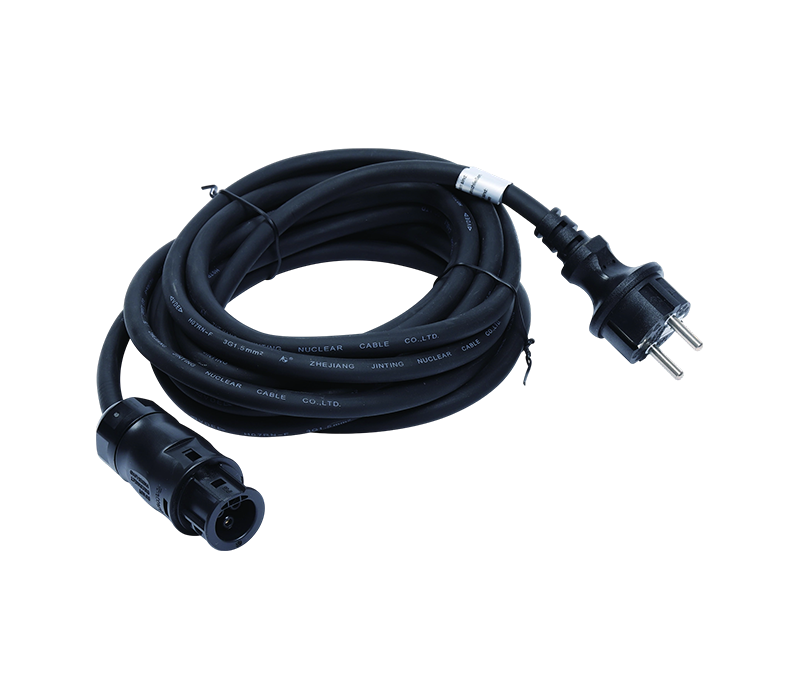 Solarkabel mit europäischem Standardstecker, 3-poliger elektrischer Stecker, 16 A AC 250 V