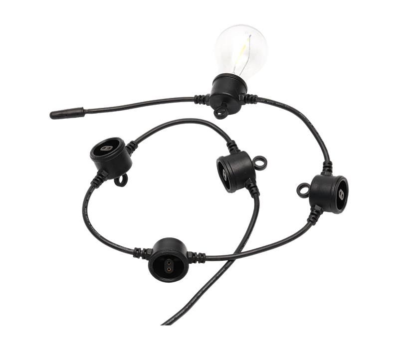 G40 E12, 25 Glühbirnen, Euro-Standard 220 V, warmgelbe Lichterkette für Innen-/Außen-Gartendekoration