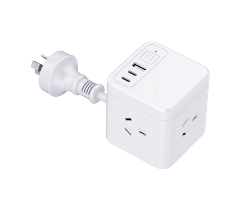 AU10 Wired Cube Steckdosenleiste mit 3 Steckdosen im australischen Stil